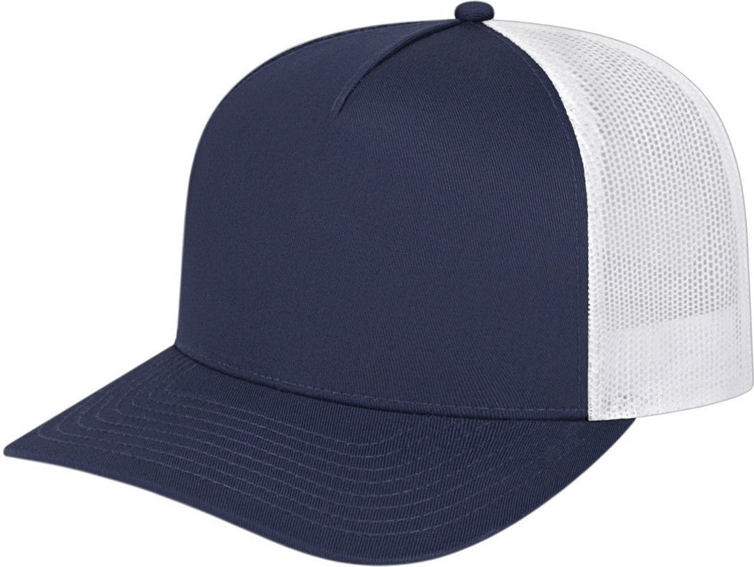 Cap America i3039 Classic 5 Panel Trucker - Navy White