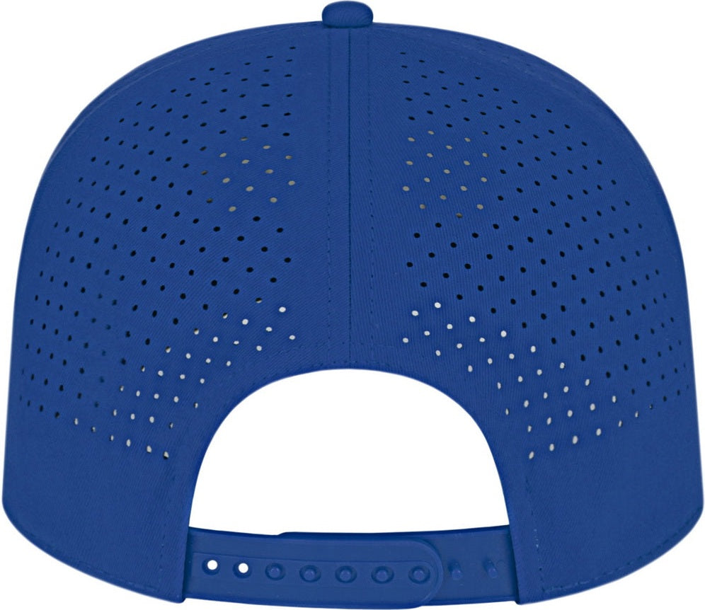 Cap America i3056 Summit Perforated Cap with Rope - Royal With White Rope