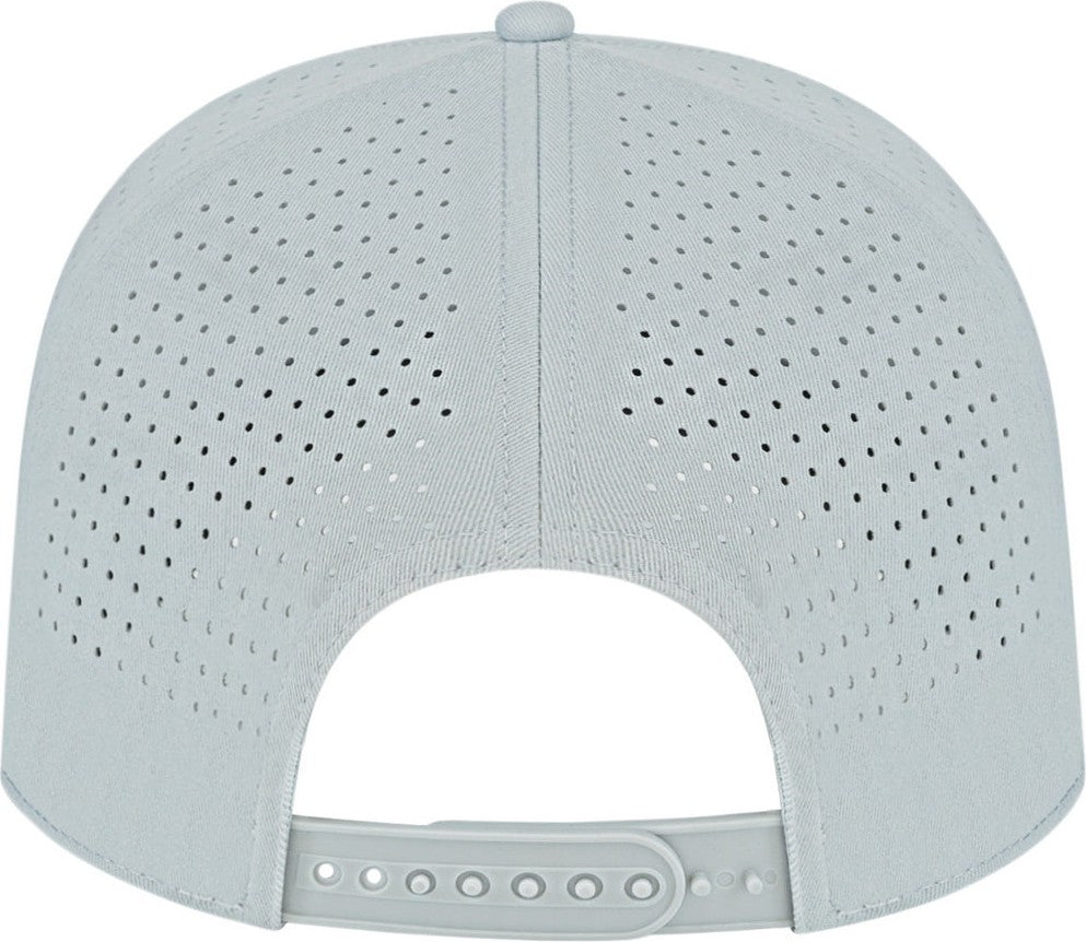 Cap America i3056 Summit Perforated Cap with Rope - Smoke With Black Rope