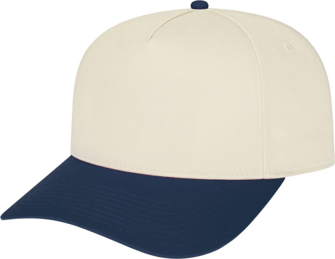 Cap America i3068 Hometown 5 Panel Cap - Cream Navy