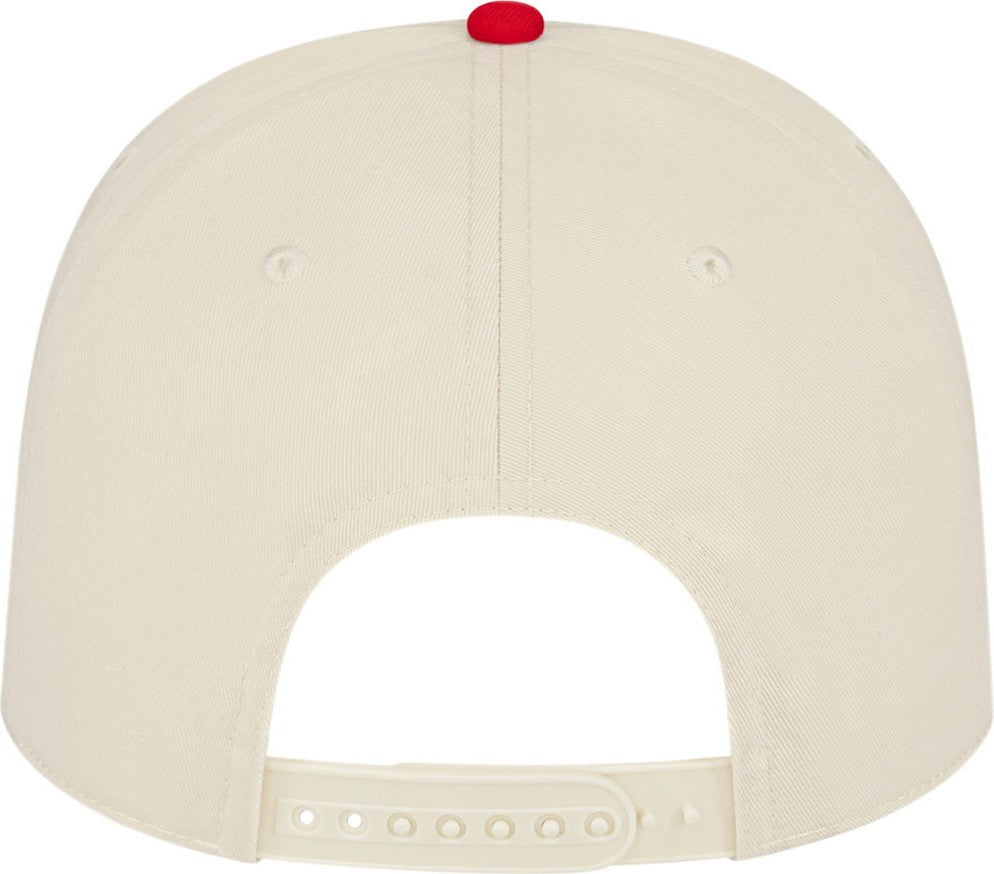 Cap America i3068 Hometown 5 Panel Cap - Cream Red