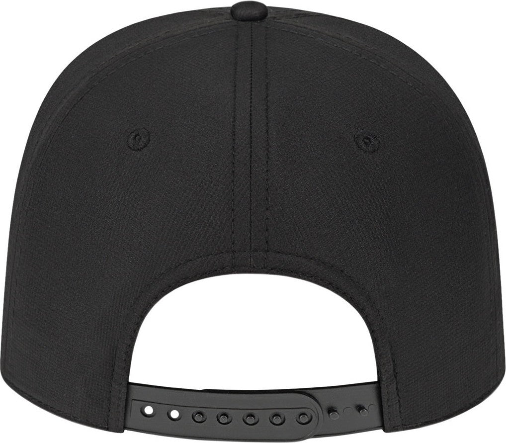 Cap America i7256 Athletic Rope Cap - Black With Black White Rope