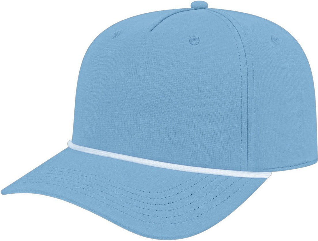 Cap America i7256 Athletic Rope Cap - Light Blue With White Rope