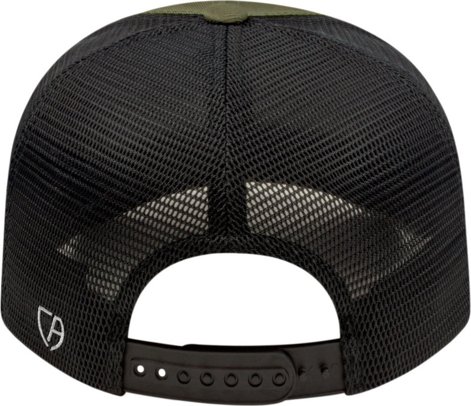 Cap America i8502 Flexfit 110 Premium Trucker Mesh Back Cap - Loden Black