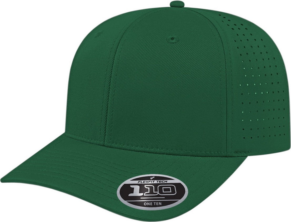 Cap America i8533 Flexfit 110 Perforated Performance Snap Back Cap - Dark Green