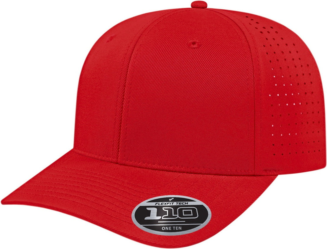 Cap America i8533 Flexfit 110 Perforated Performance Snap Back Cap - Red