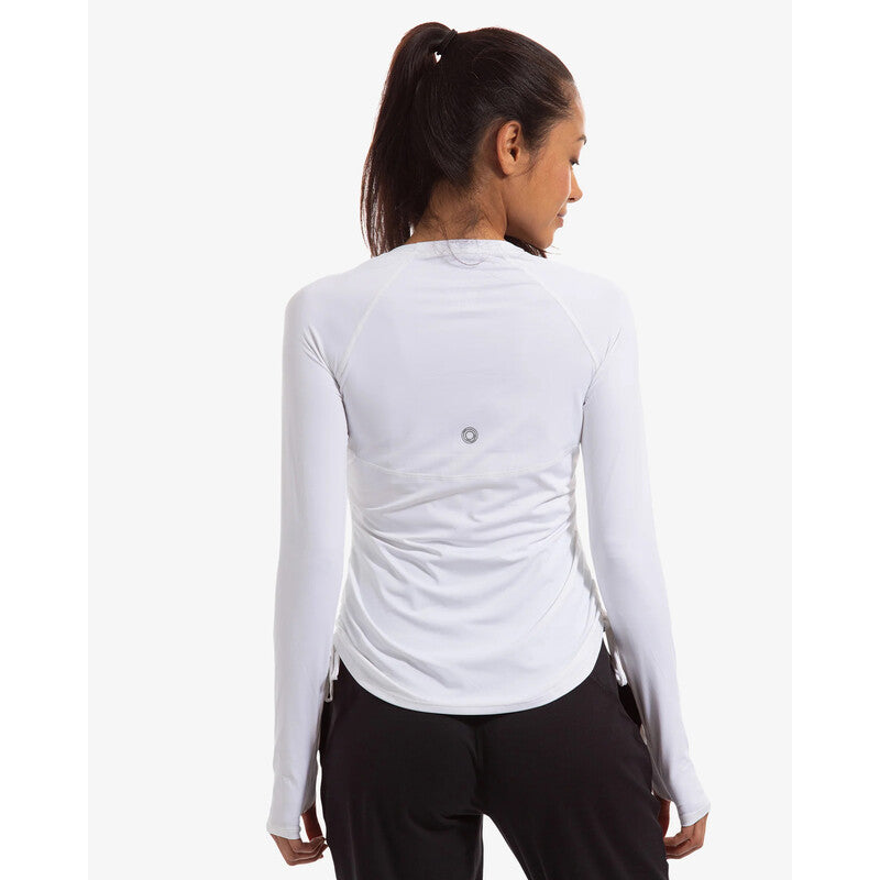 BloqUV Drawstring Long Sleeve Crew (W) (White) - Image 1