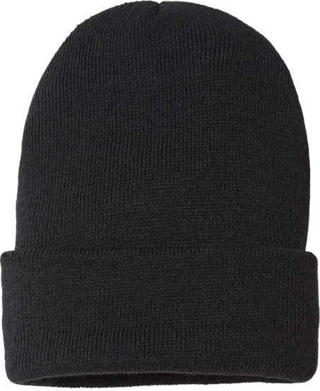 Cap America SKN24 USA-Made Sustainable Cuffed Beanie - Black - HIT a Double - 1