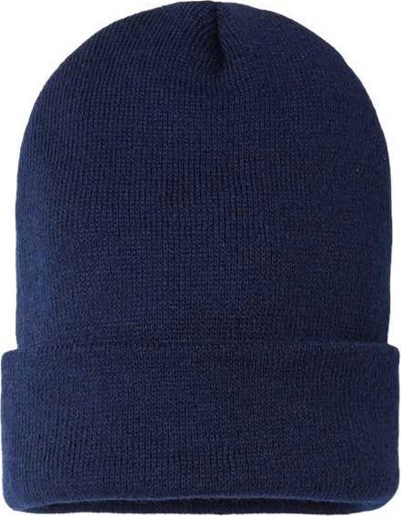 Cap America SKN24 USA-Made Sustainable Cuffed Beanie - Navy - HIT a Double - 1