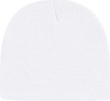 Cap America TKN28 USA-Made 8 12&quot; Beanie - White - HIT a Double - 1