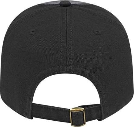 Cap America i1002 Relaxed Golf Dad Hat - Dark Grey/ Black - HIT a Double - 2