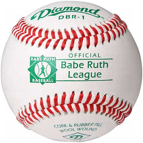 Diamond DBR-1 Babe Ruth League Leather Baseball - 1 dozen