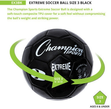 Champion Sports EX3 Extreme Soccer Ball Size 3 - Ea