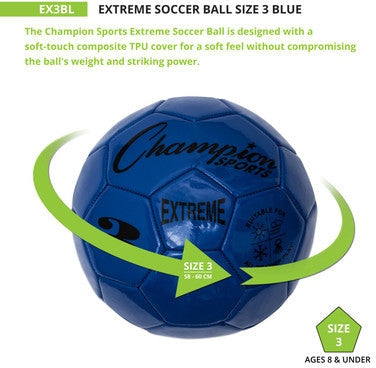 Champion Sports EX3 Extreme Soccer Ball Size 3 - Ea