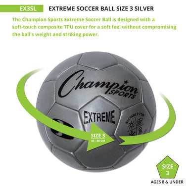 Champion Sports EX3 Extreme Soccer Ball Size 3 - Ea