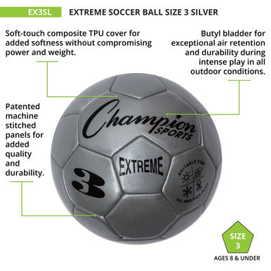 Champion Sports EX3 Extreme Soccer Ball Size 3 - Ea