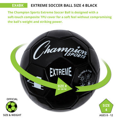 Champion Sports EX4 Extreme Soccer Ball Size 4 - Ea