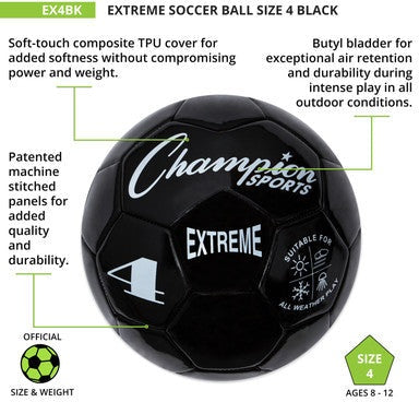 Champion Sports EX4 Extreme Soccer Ball Size 4 - Ea