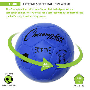 Champion Sports EX4 Extreme Soccer Ball Size 4 - Ea