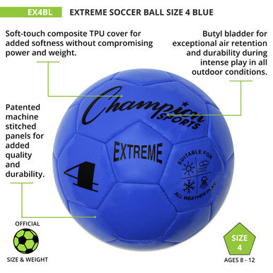 Champion Sports EX4 Extreme Soccer Ball Size 4 - Ea