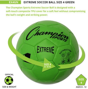 Champion Sports EX4 Extreme Soccer Ball Size 4 - Ea
