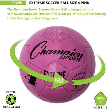 Champion Sports EX4 Extreme Soccer Ball Size 4 - Ea