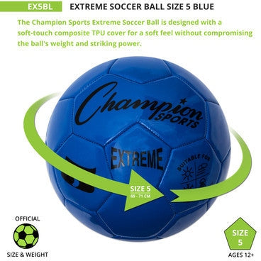 Champion Sports EX5 Extreme Soccer Ball Size 5 - Ea