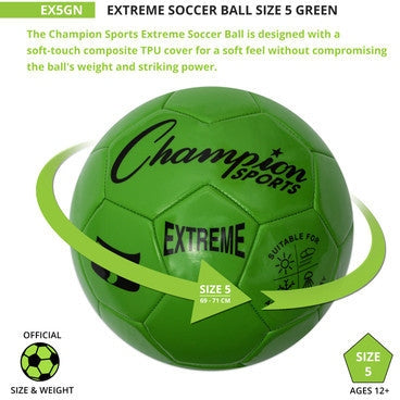 Champion Sports EX5 Extreme Soccer Ball Size 5 - Ea