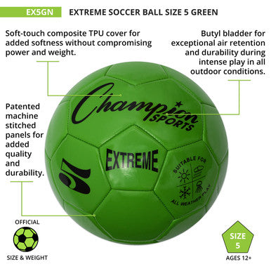 Champion Sports EX5 Extreme Soccer Ball Size 5 - Ea