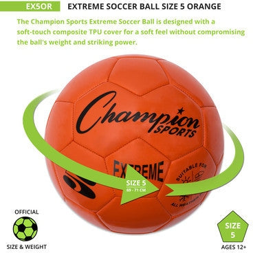 Champion Sports EX5 Extreme Soccer Ball Size 5 - Ea