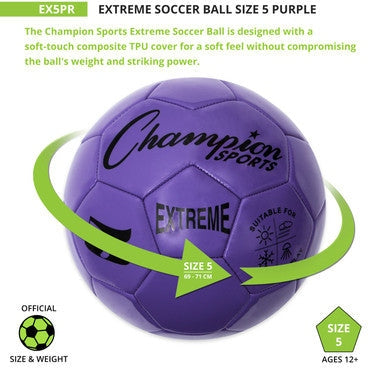 Champion Sports EX5 Extreme Soccer Ball Size 5 - Ea