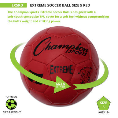Champion Sports EX5 Extreme Soccer Ball Size 5 - Ea