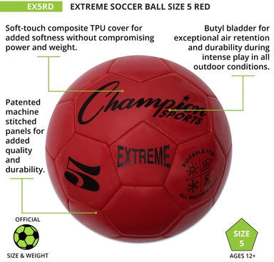 Champion Sports EX5 Extreme Soccer Ball Size 5 - Ea