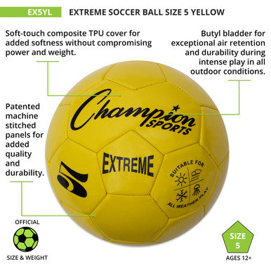 Champion Sports EX5 Extreme Soccer Ball Size 5 - Ea