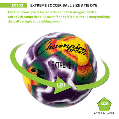 Champion Sports EX3 Extreme Soccer Ball Size 3 - Ea