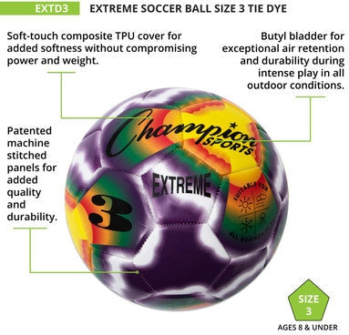 Champion Sports EX3 Extreme Soccer Ball Size 3 - Ea