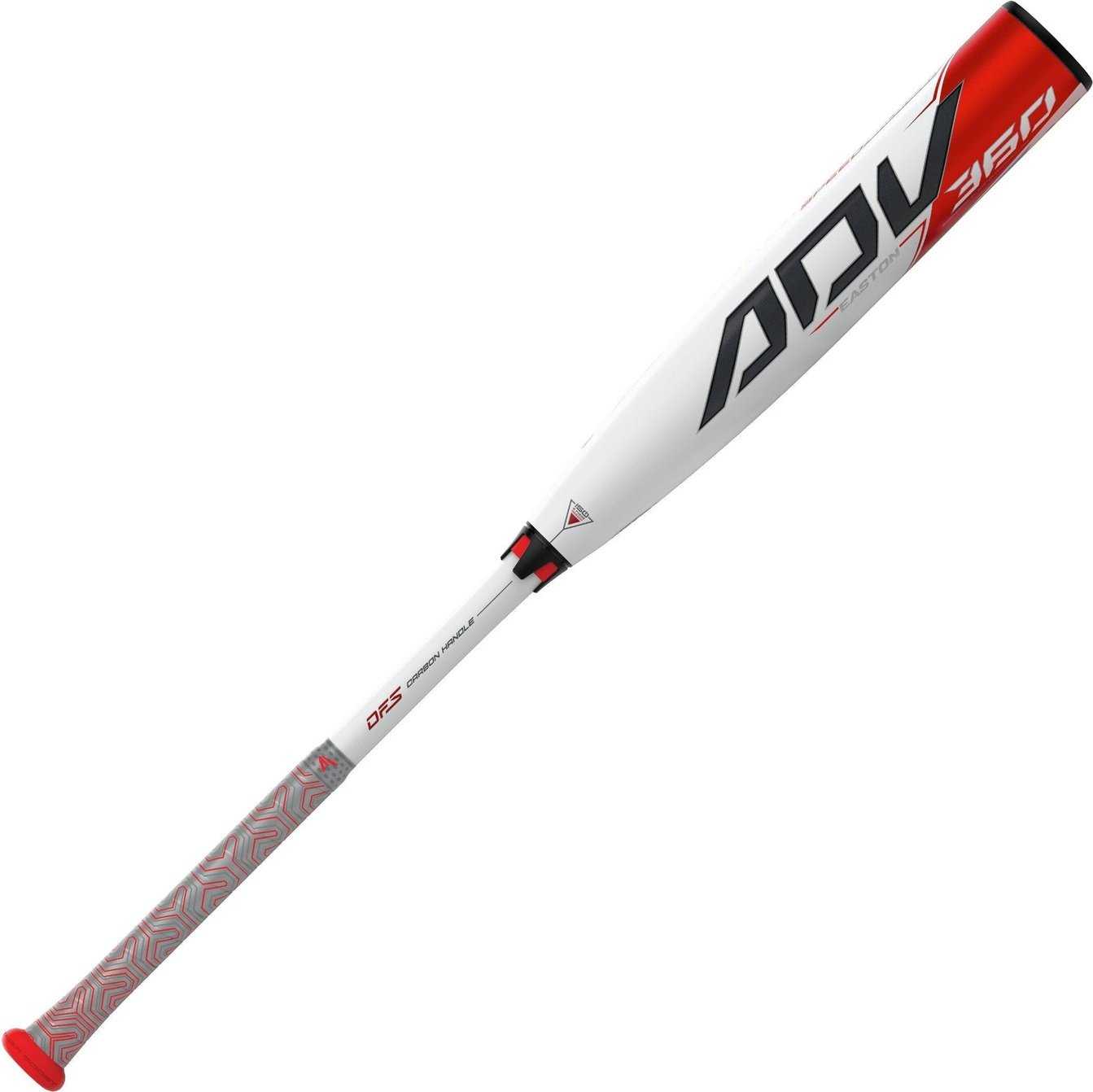 Easton 2020 ADV 360 (-10) Sr League Bat 2 3/4" - White Red - HIT a Double
