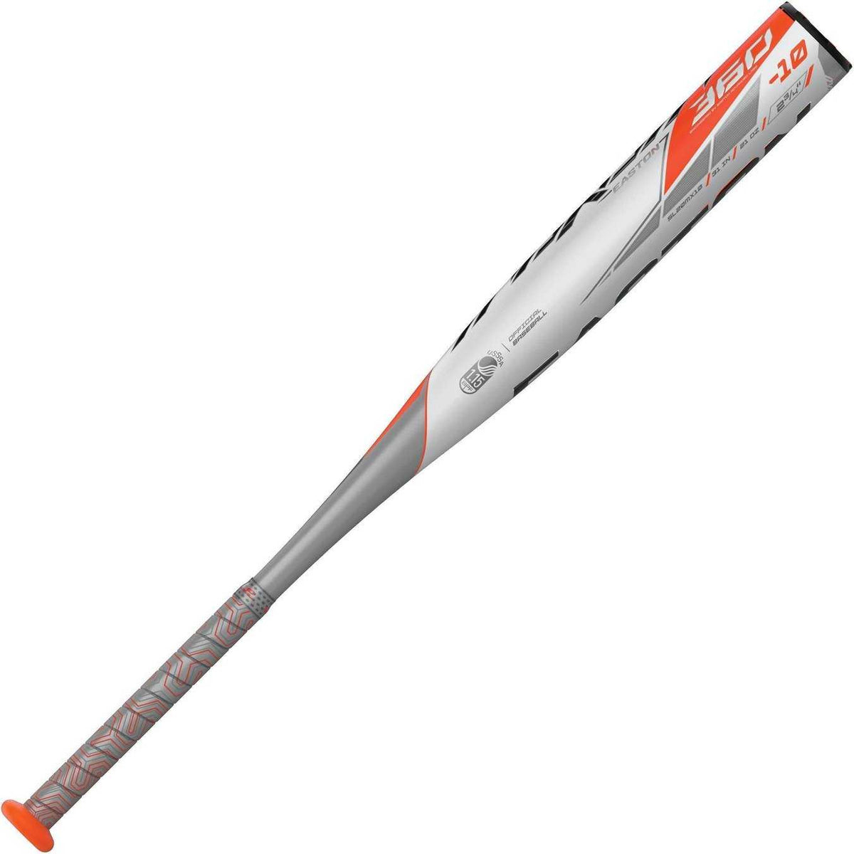 Easton 2020 Maxum 360 (-10) Sr League Bat 2 3/4&quot; - Gray Orange - HIT a Double