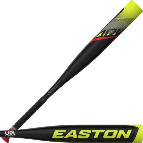 Easton 2023 ADV1 -12 USA Approved Bat 2 5/8" - Black Yellow - HIT a Double - 1