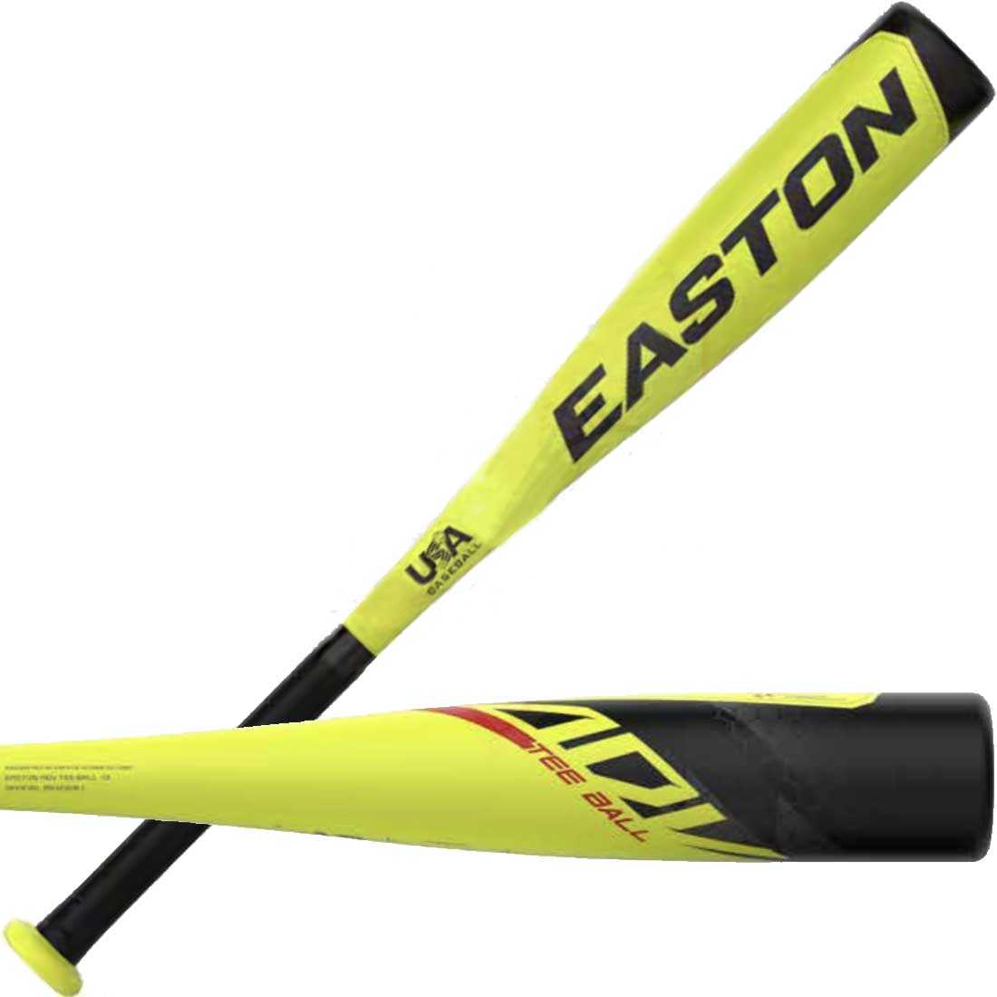 Easton 2024 Adv -13 USA T-Ball Bat - Black Yellow - HIT a Double - 1