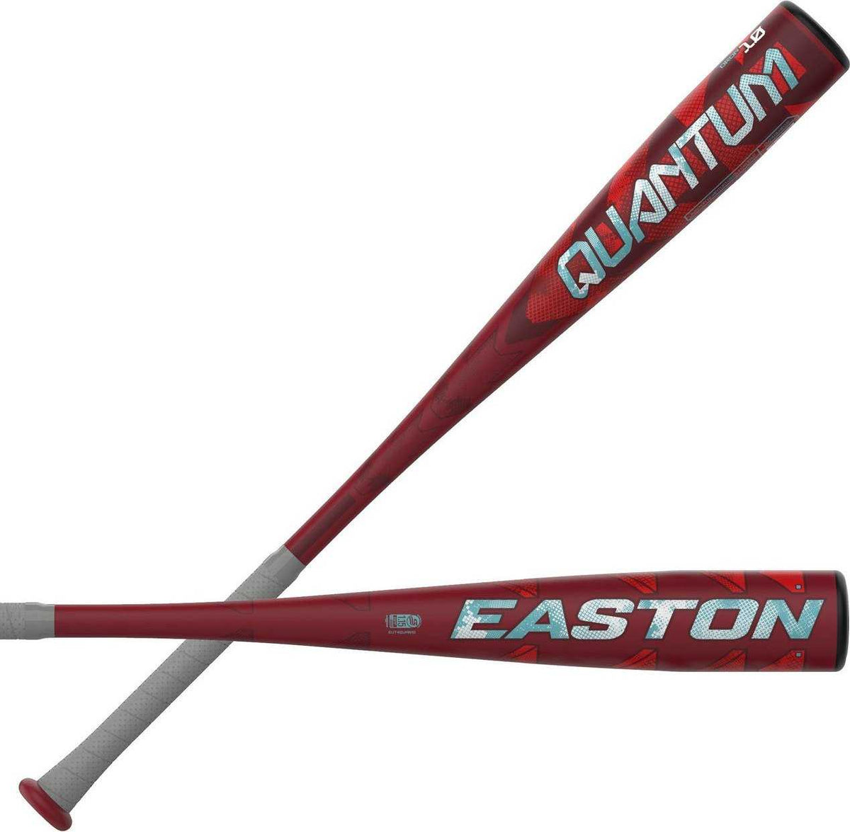 Easton 2024 Quantum -11 USSSA Youth 2 5/8&quot; Bat EUT4QUAN10 - Gray Red - HIT a Double - 1