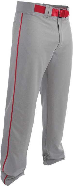 Easton Adult Rival 2 Piped Baseball Pants - Gray Red - HIT a Double