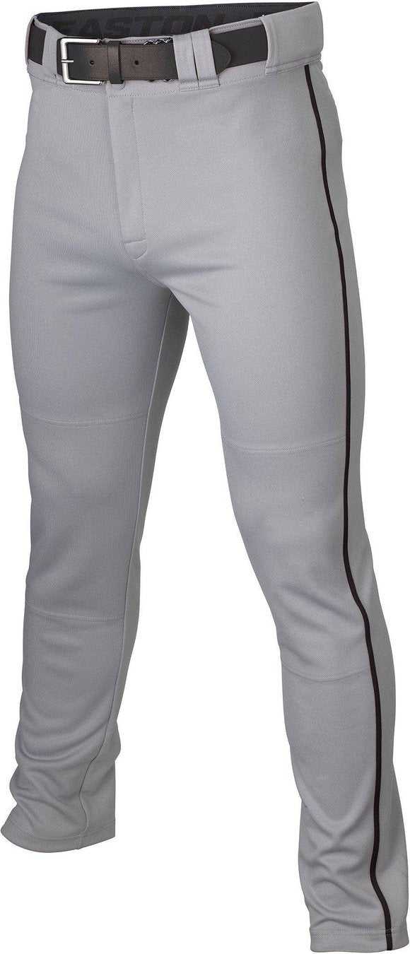 Easton Adult Rival+ Piped Baseball Pants - Gray Black - HIT A Double
