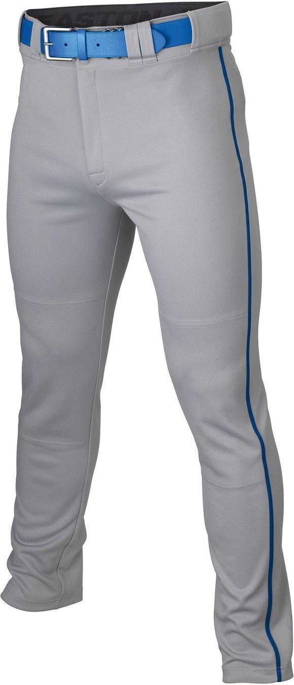 Easton Adult Rival+ Piped Baseball Pants - Gray Royal - HIT A Double