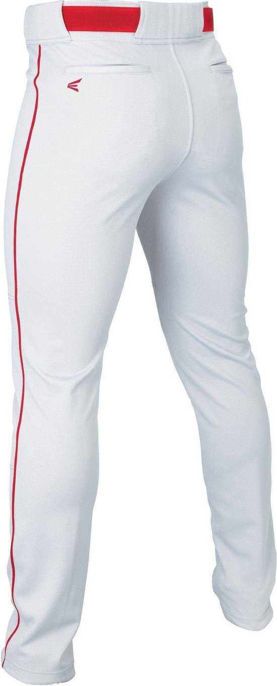 Easton Adult Rival+ Piped Baseball Pants - White Red - HIT A Double