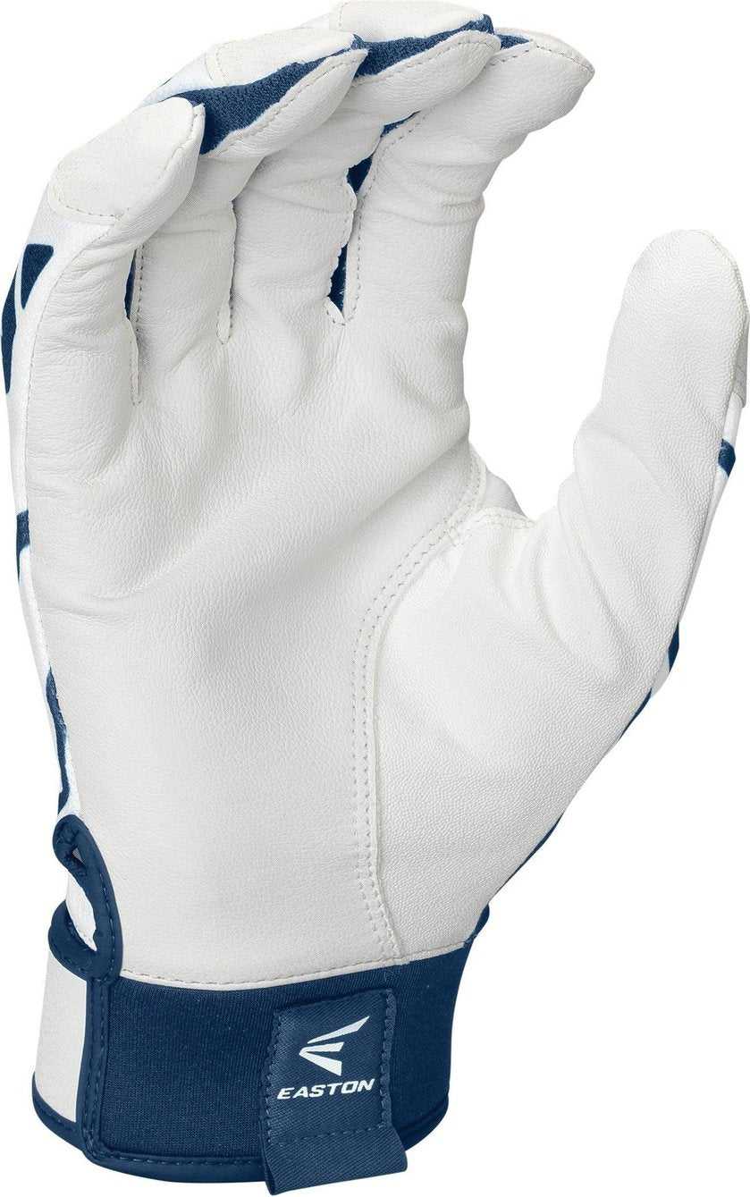 Easton Gametime Batting Youth Gloves - White Navy - HIT a Double