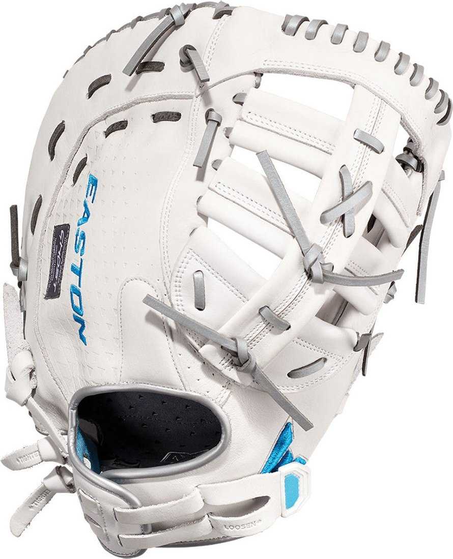 Easton Ghost NX 13.00" Fastpitch 1st Base Mitt - White - HIT a Double - 1