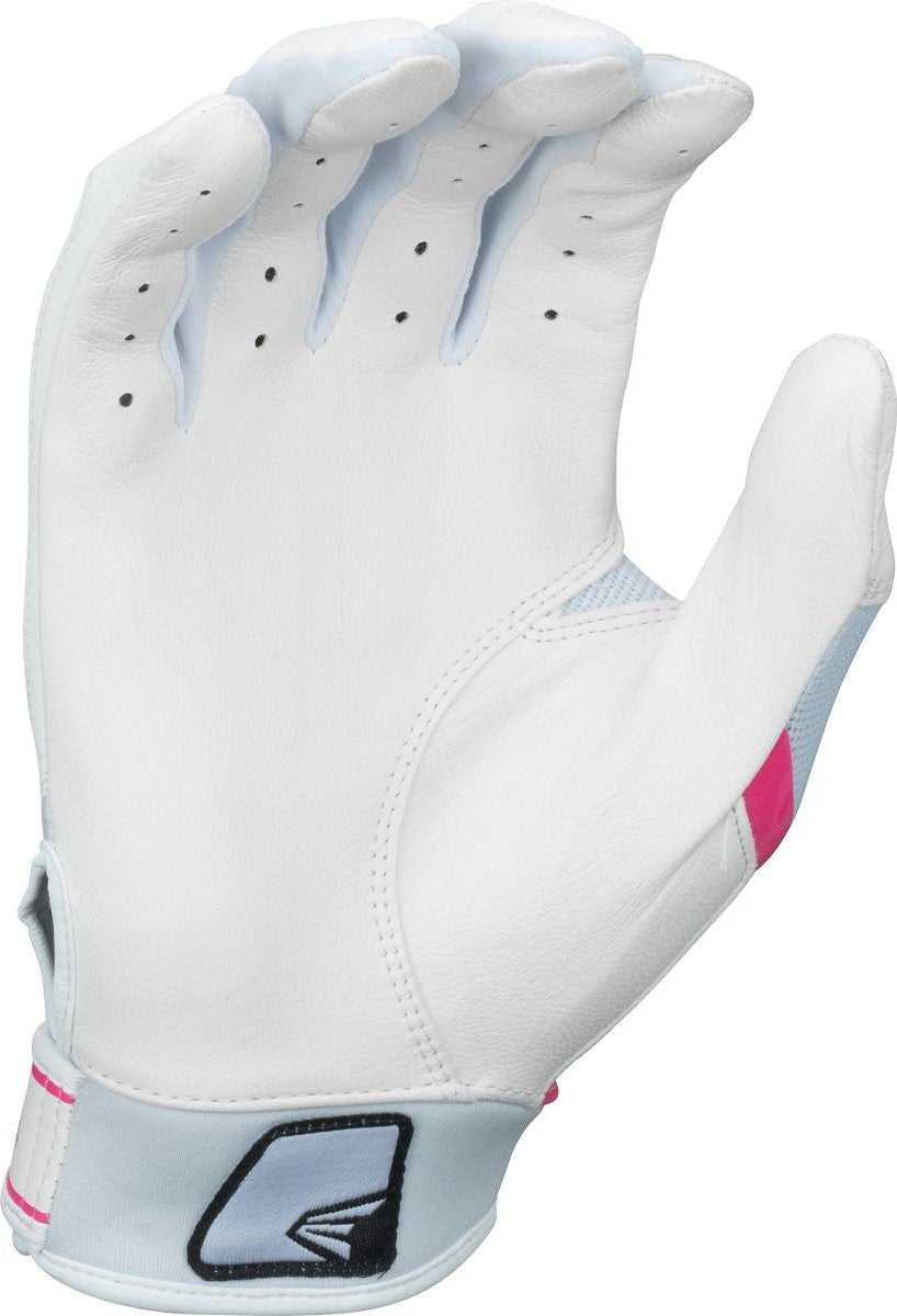 Easton HF7 Hyperskin Fastpitch Batting Gloves - White Pink