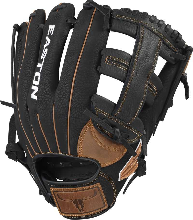 Easton Prime Slowpitch Softball 12.50&quot; Utility Glove PSP125 - Black Tan - HIT a Double - 1