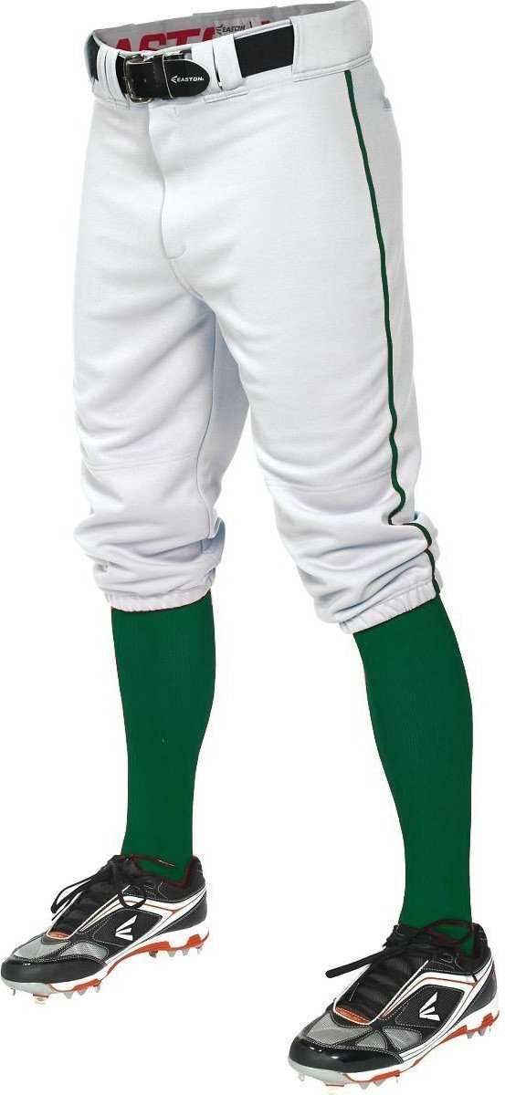 Easton  Pro+ Piped Knicker Baseball Pant - White Forest - Baseball Apparel - Hit A Double